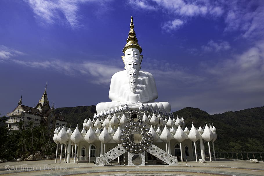 buddhist, petchaboon, thailand, khaokhor, built structure, sky, architecture, spirituality, religion, belief