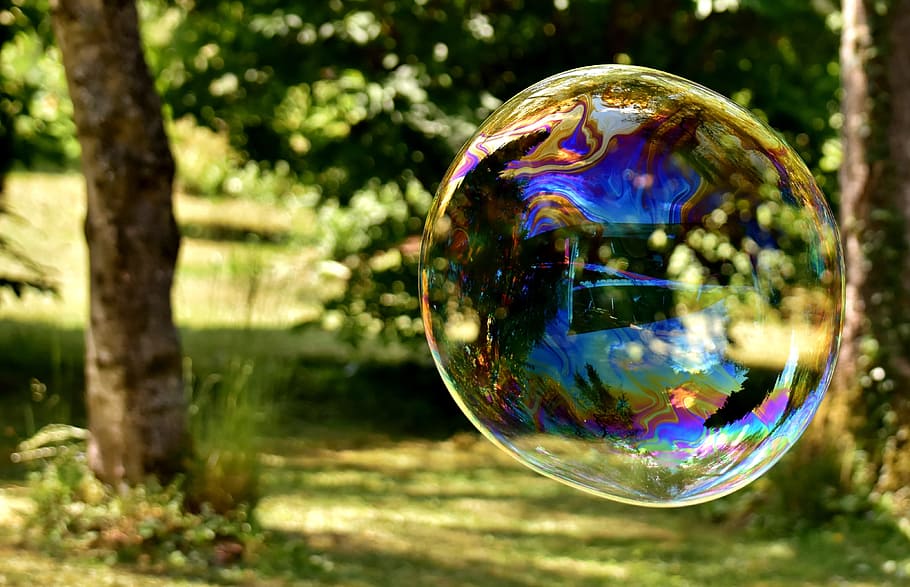 Soap Bubble, Huge, large, make soap bubbles, wabbelig, iridescent, soapy water, fun, fly, colorful