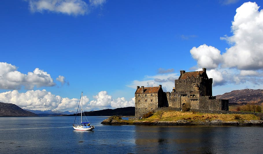 Kastil, kastil Skotlandia, Skotlandia, tengara, bersejarah, kuno, pariwisata, permai, daya tarik, benteng