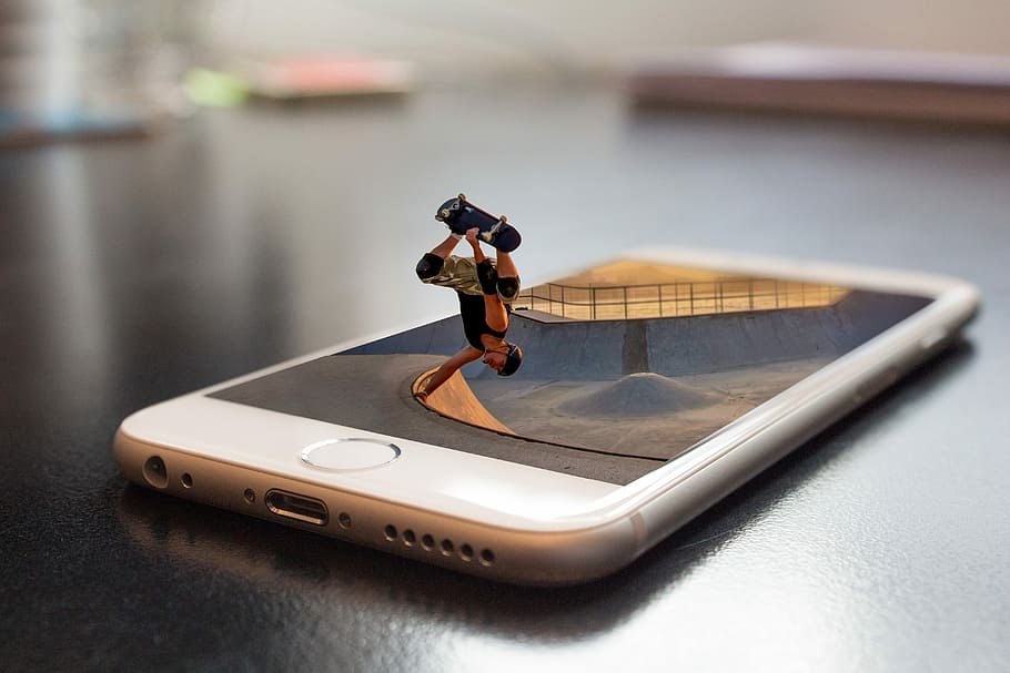 persona skateboarding, silver iphone 6, gráfico, ilustración, deporte, patinaje, halfpipe, skater, patines, skateborder