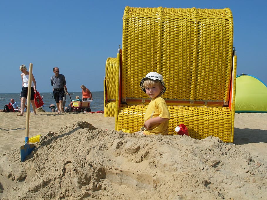 child play, sandalwood, sandburg, north sea, beach, sea, watts, wadden sea, nordfriesland, holiday