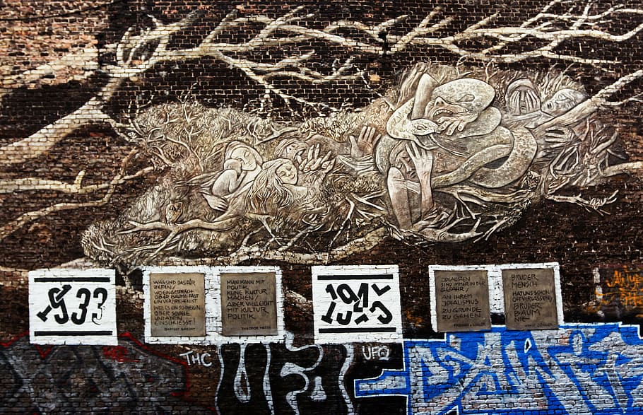 graffiti, pared, vandalismo, dibujo, berlín, gran ciudad, alemania, arte y artesanía, creatividad, texto