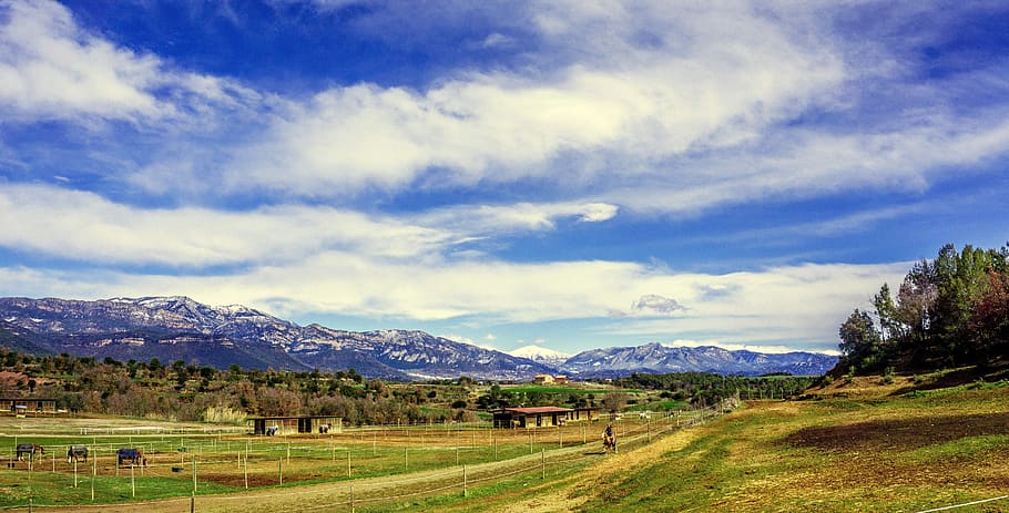 nature photography, barn, \daytime, panoramic, nature, sky, landscape, mountain, outdoors, cloud