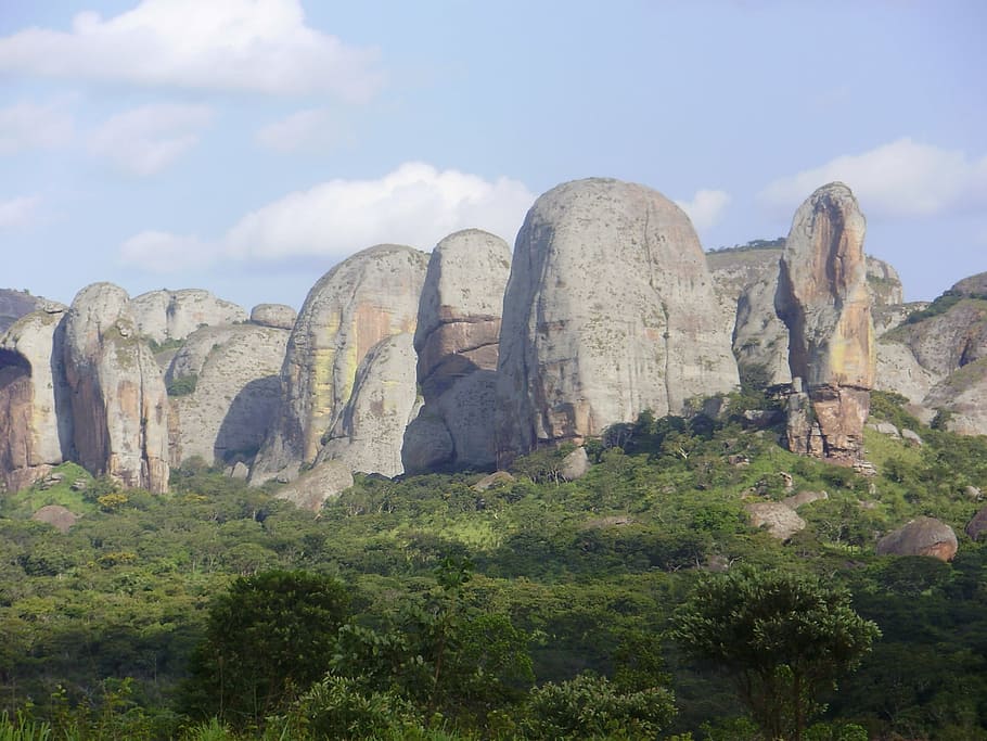 africa, pungo andongo, mountains, big montains, stones, rocks, sky, rock, rock formation, rock - object
