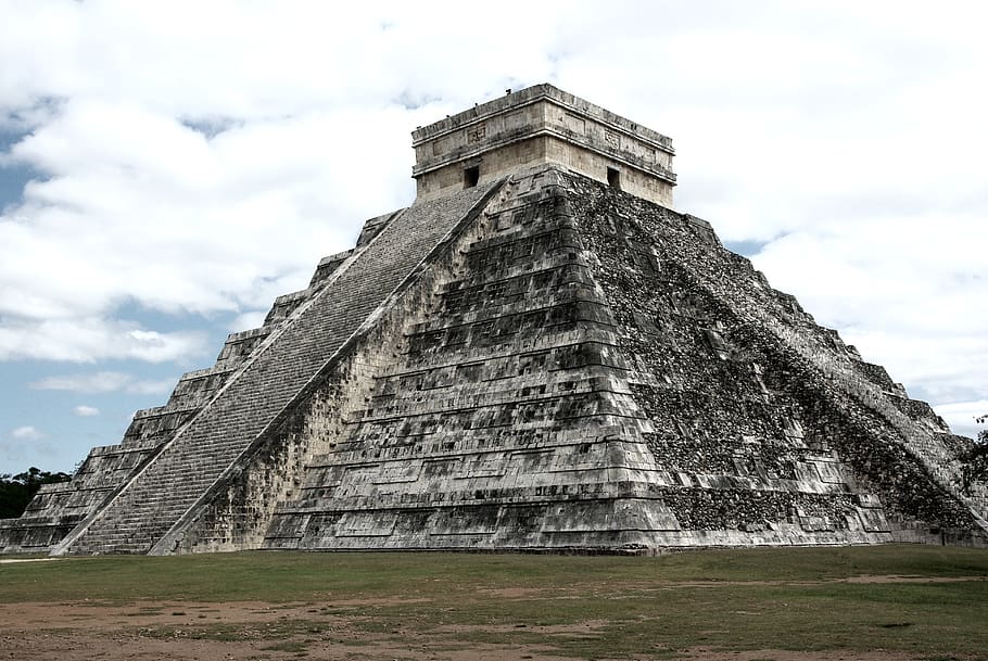 pyramid, ancient, travel, archaeology, stone, temple, architecture, aztec, tourism, old