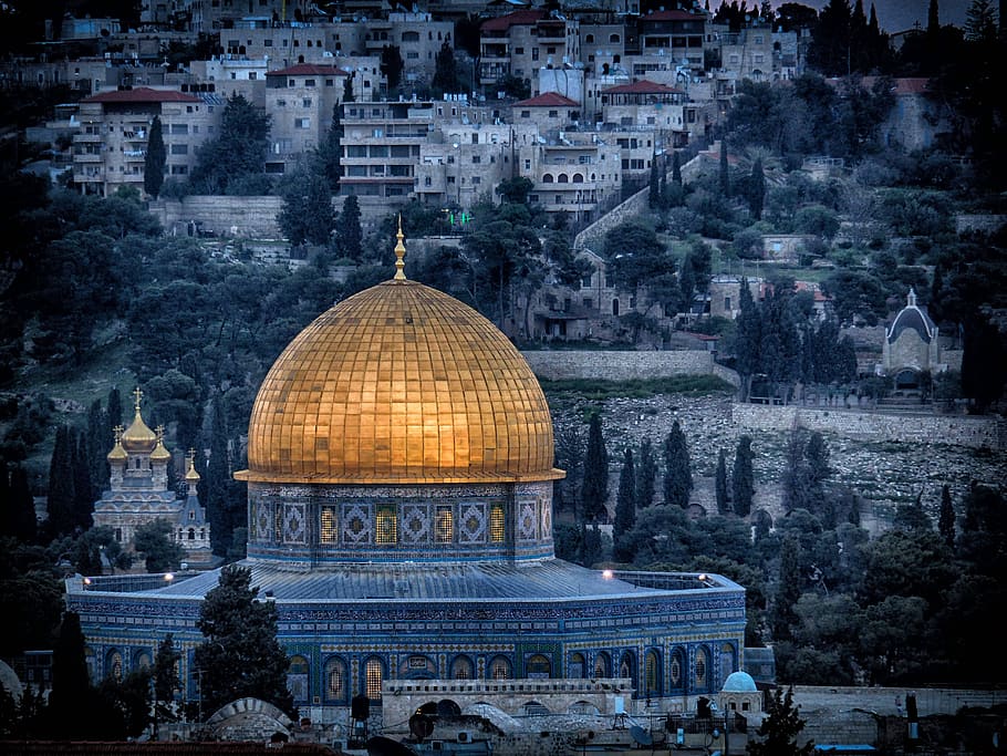jerusalem, dome, palestine, israel, architecture, islam, travel, religion, building, landmark