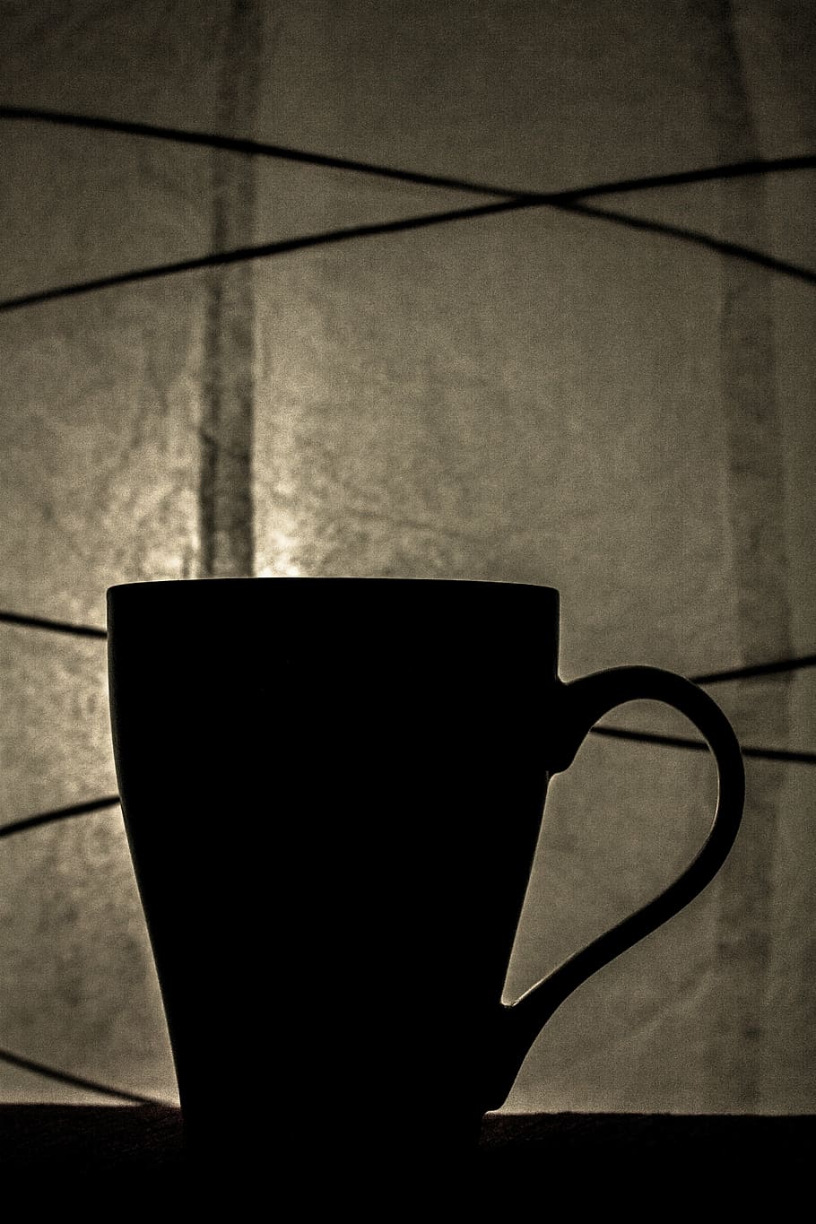 mug, cup, dishware, home, living, drink, beverage, silhouette, still life, coffee cup