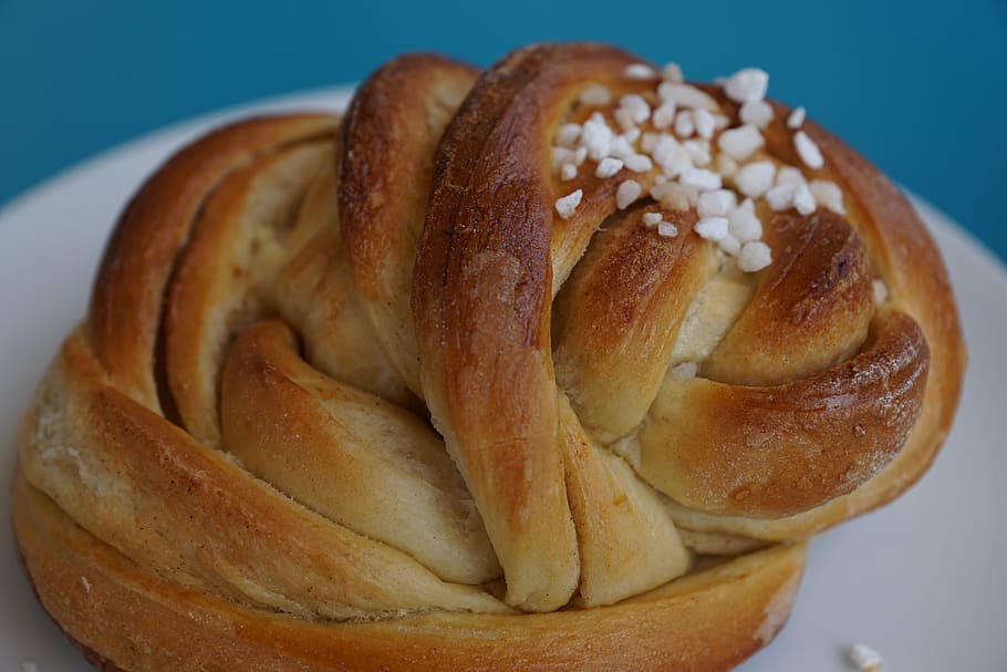 pão, comer, lanche, comida, comestível, pedaços, peixe, fome, rolo, despertar