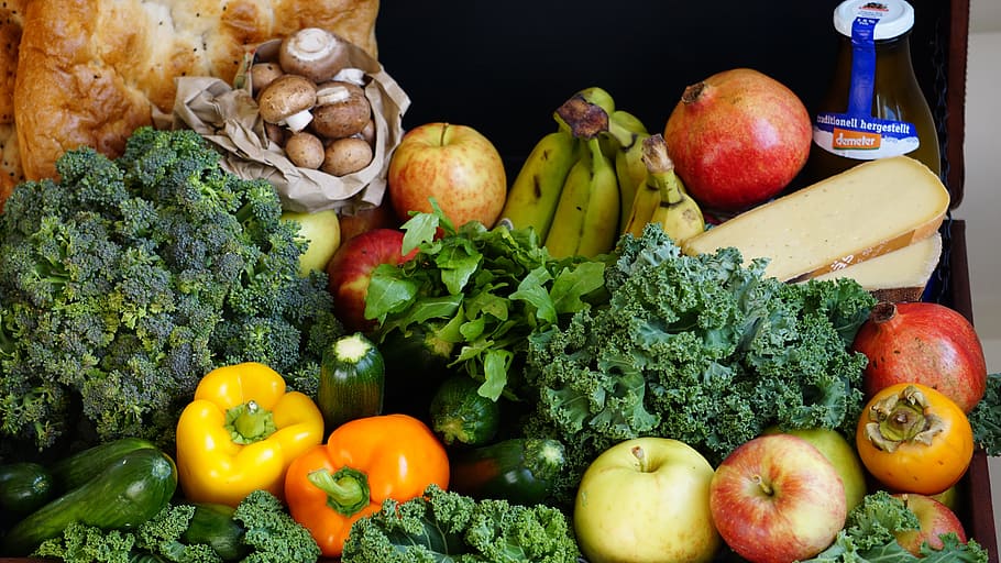 果物, 野菜, 市場, 栄養, リンゴ, 静物, 購入, 健康, 食品, 未処理