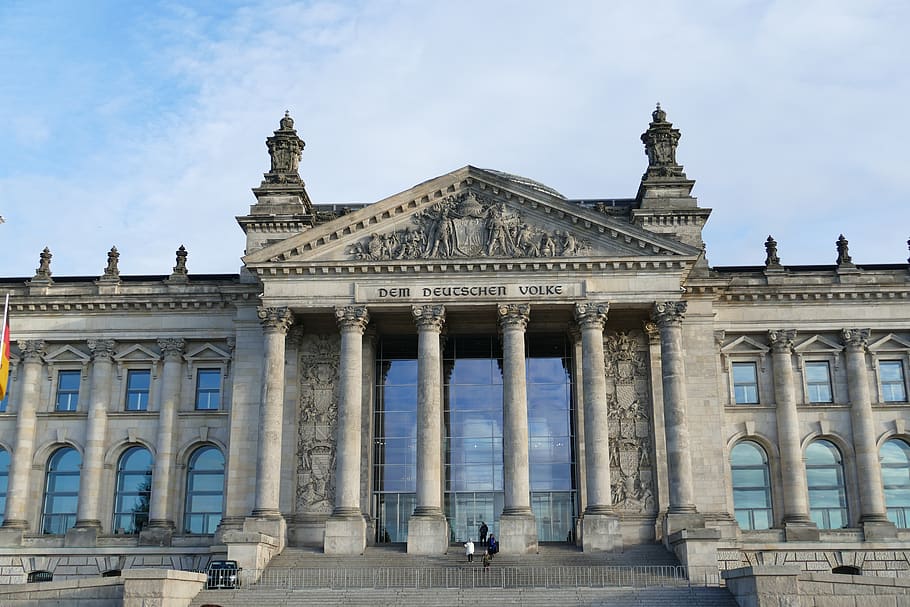 berlin, germany, capital, architecture, government district, reichstag, bundestag, parliament, pillar, stairs