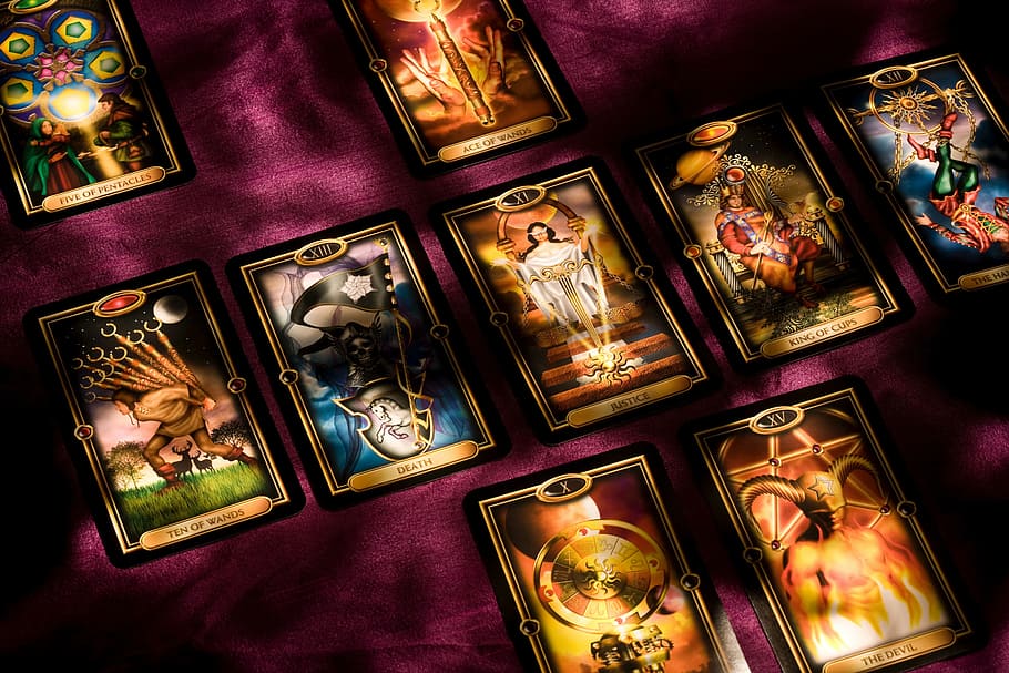 assorted, trading card lot, tarot, cards, card, prophecy, dark, light, shadows, glow