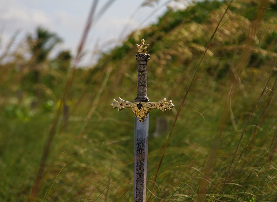 longsword on ground, sword, antique, weapon, medieval, steel, ancient, iron, fantasy, old