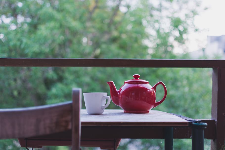 chá, quente, café, xícara, caneca, mesa, amor, relaxa, café da manhã, manhã