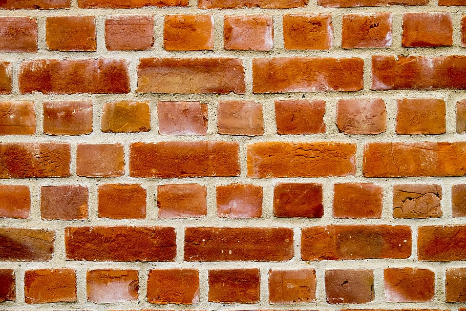 brown clay bricks, wall, brick, background, red, zieglesteine, bricked, backgrounds, brick Wall, wall - Building Feature