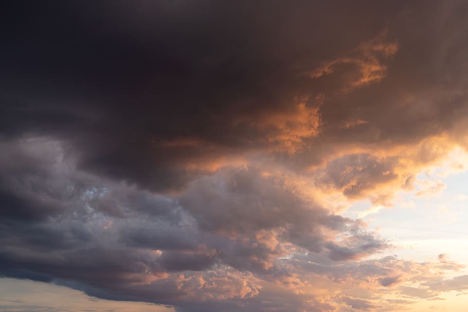 sunset, clouds, sky, colorful, nature, outdoors, dusk, evening, environment, climate