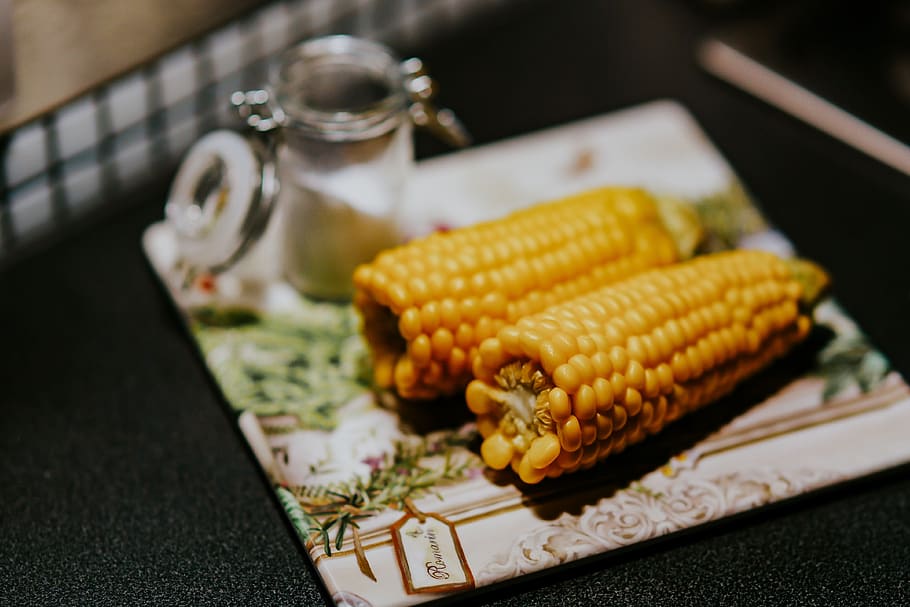 yellow, cooking, cereal, corn, corncob, maize, Corncobs, food and drink, food, table
