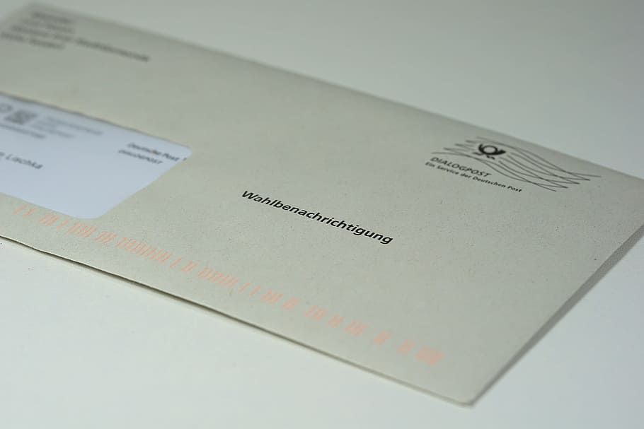 white, window envelope, surface, bundestagswahl, letter choice, choice, letters, demokratie, bundestag, election notification