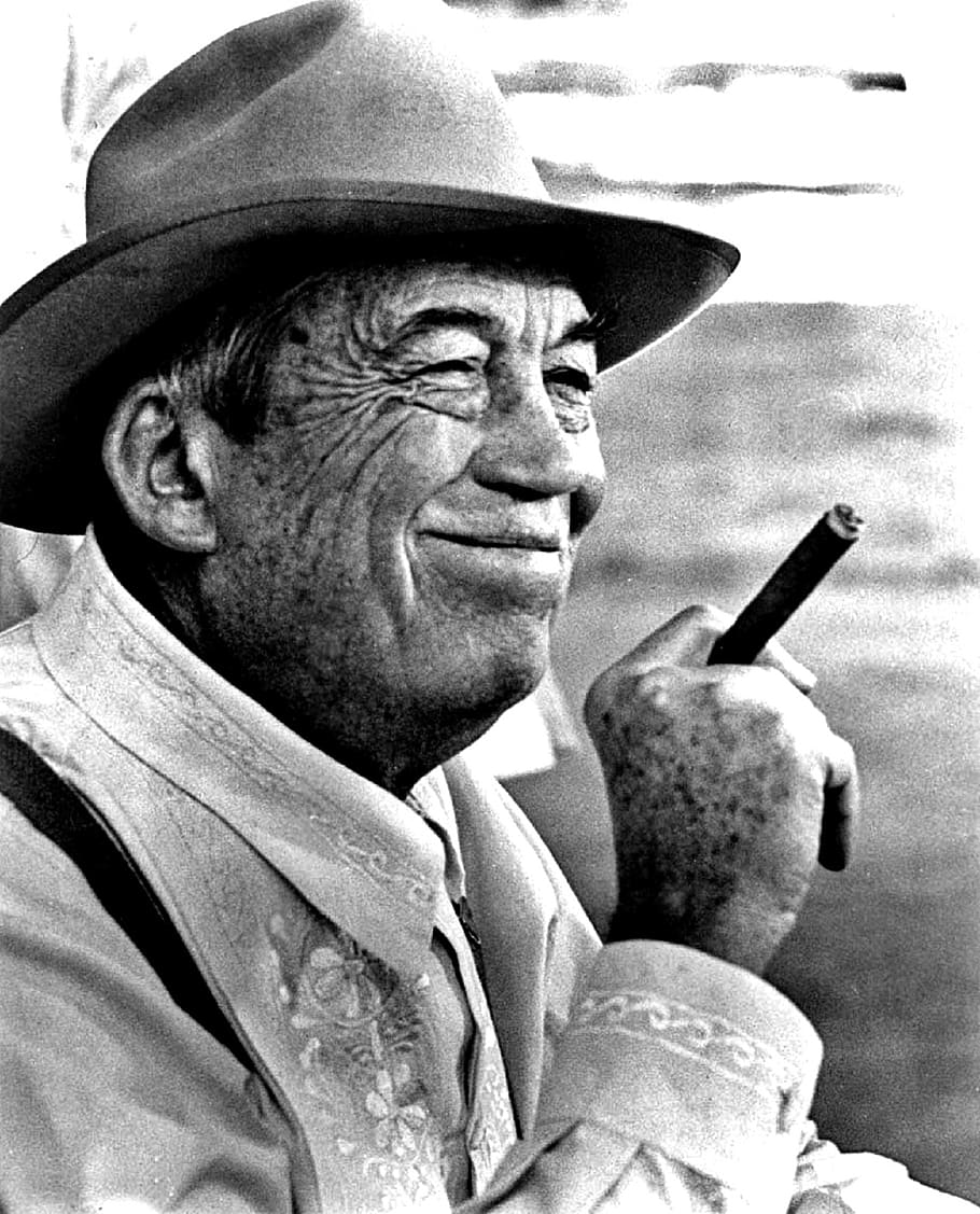 john huston, director, screenwriter, classic, motion pictures, movies, vintage, celebrity, hollywood, monochrome