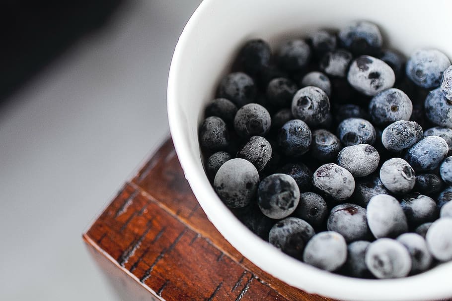 semangkuk blueberry, blueberry, buah, makanan, pencuci mulut, mangkuk, beku, makanan sehat, kesegaran, makanan dan minuman