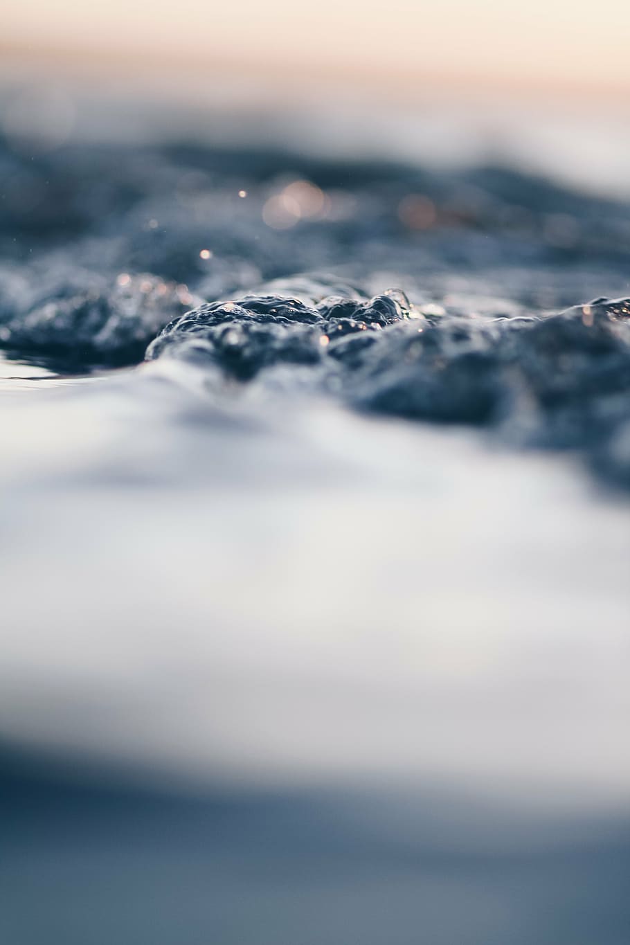 body of water, sea, ocean, water, waves, nature, blur, selective focus, tranquility, close-up
