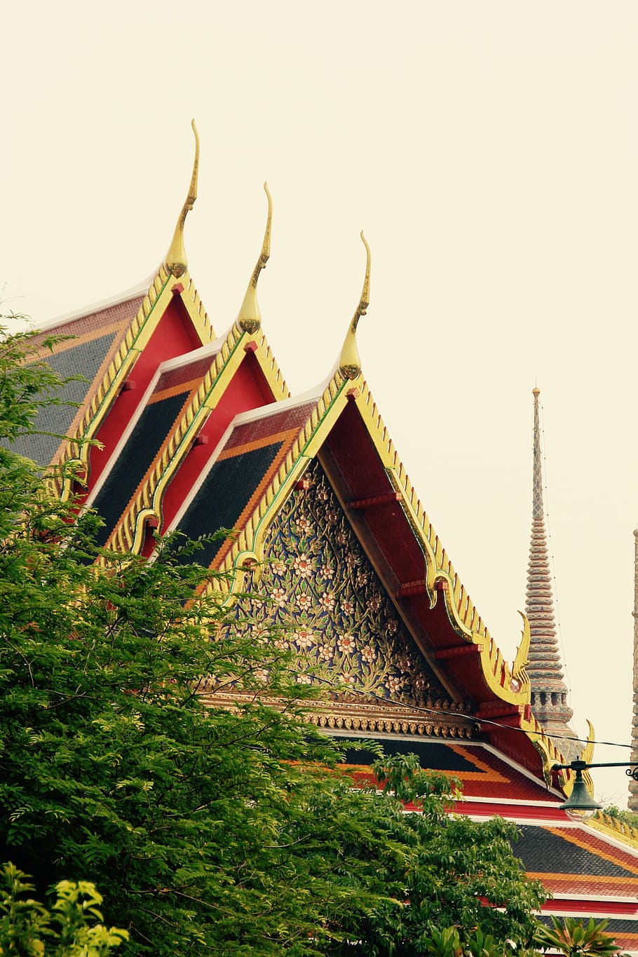 thailand, bangkok, temple, roof, asia, palace, building, architecture, thai, southeast