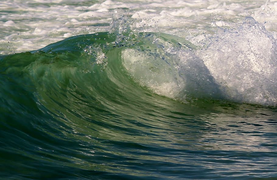 クローズアップ写真, 海波, 昼間, 時間の経過, 写真, 海の波, 波, スプレー, 海, ビーチ