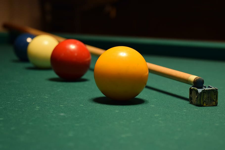 pool balls, cue, stick, green, pool table, billiards, dutch colors, pool cue, sport, ball