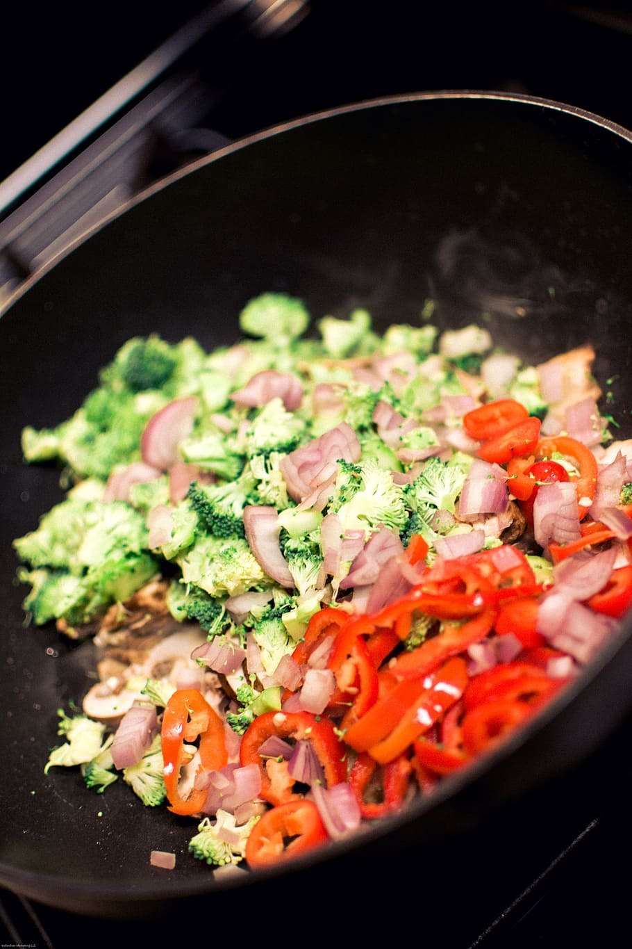 cooking, vegetables, stove, food, dinner, cook, fresh vegetables, eating healthy, vegetable, wok