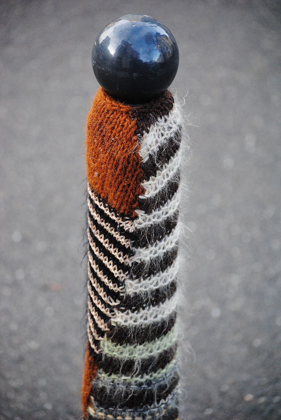 knitted, knit, wool, post, ball, close-up, pattern, textile, focus on foreground, day