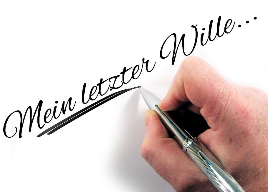 mein letter wille, handwritten, text, testament, hand, leave, pen, paper, letters, will