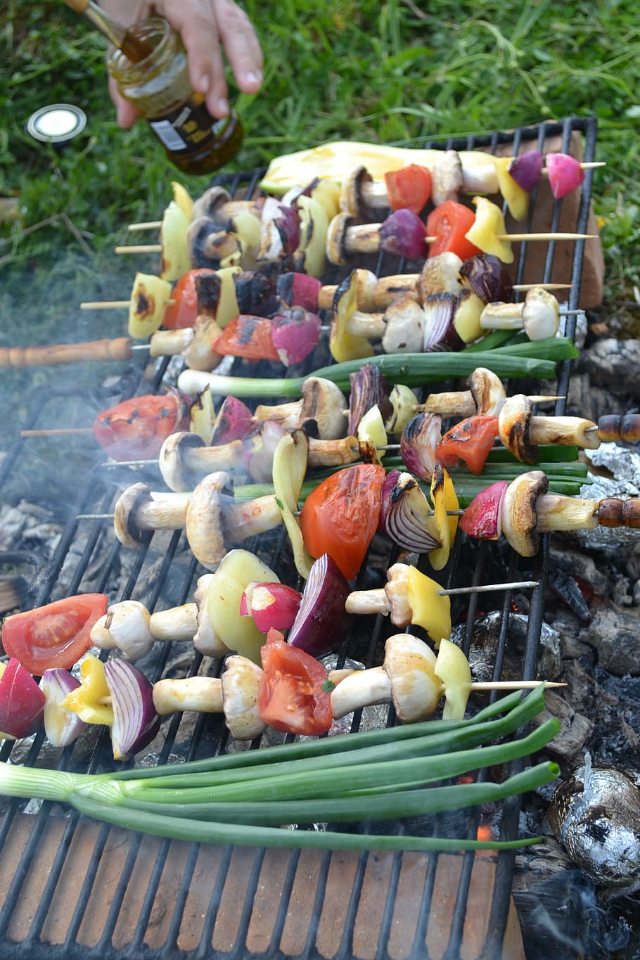 kebab barbecue, Vegan, Barbeque, Barbecue, Food, Bbq, summer, grill, healthy, vegetarian