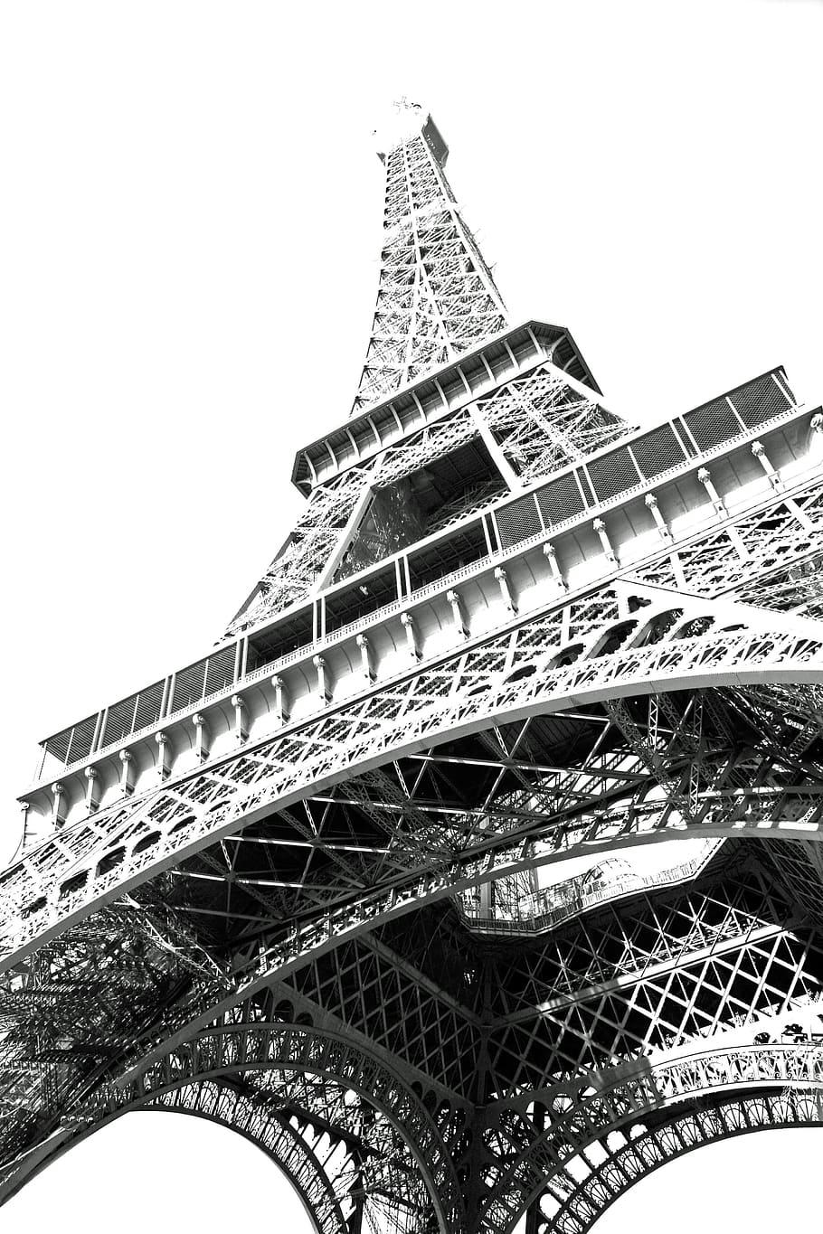 gusano, ver, torre Eiffel, Eiffel, París, torre, ciudad, icónico, punto de referencia, Francia