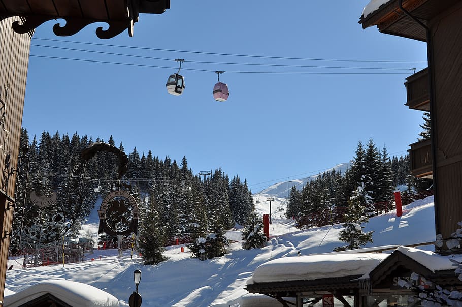 gondola, mengangkat, main ski, olahraga musim dingin, musim dingin, olahraga, pemain ski, dingin, salju, putih