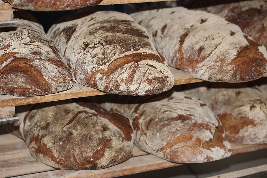brown, bread, rack, farmer's bread, loaf of bread, baker, vespers, snack, homemade, crispy