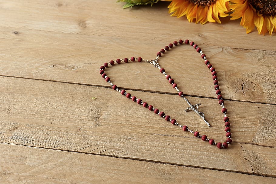 Rosary, Beads, Cross, Prayer, the rosary, beads, decade of the rosary, wooden, faith, pray, wood - material