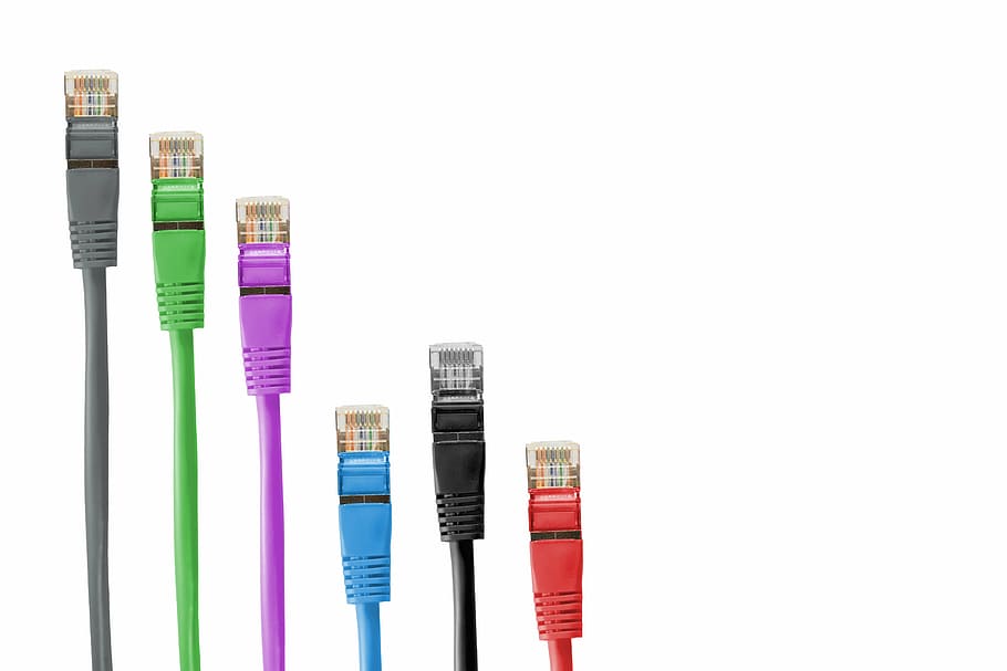 assorted-color utp cables, network cables, cable, patch, patch cable, rj, rj45, rj-45, network, line