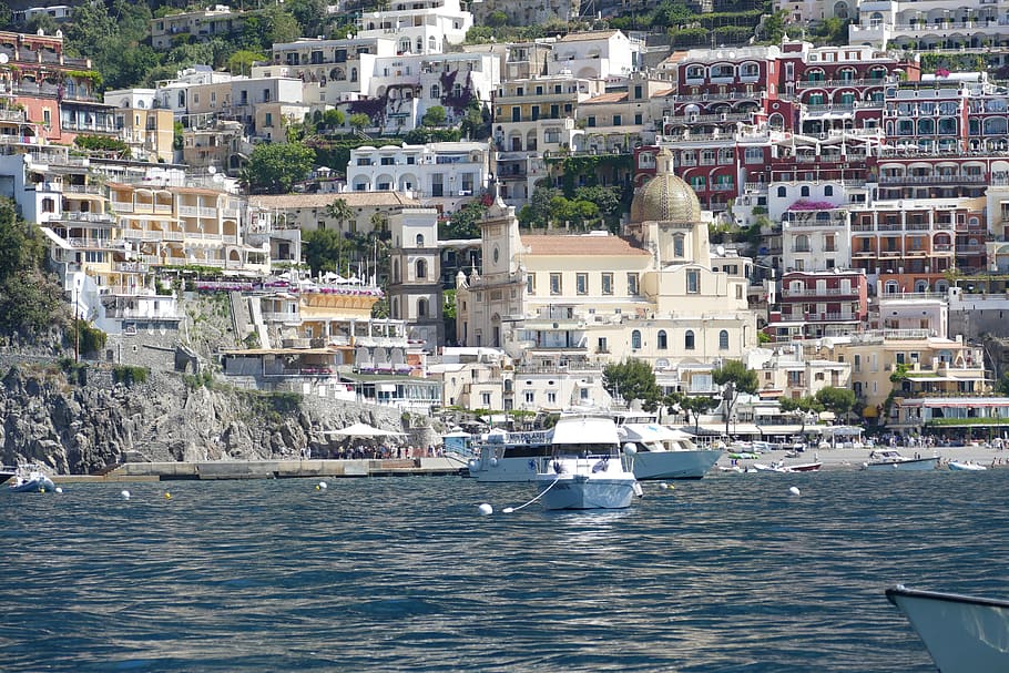 amalfi, positano, indah, mediterania, italia, pantai, pariwisata, pantai amalfi, panorama, cliff