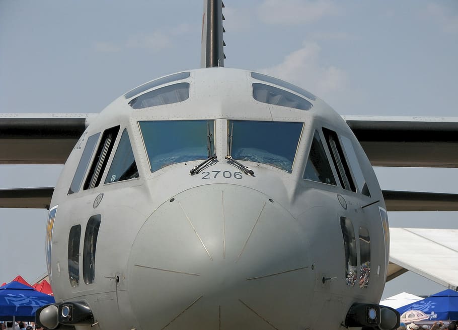 Aeronave, avión, carga, c 27j spartan, cabina, militar, transporte, mosca, aire, aviación