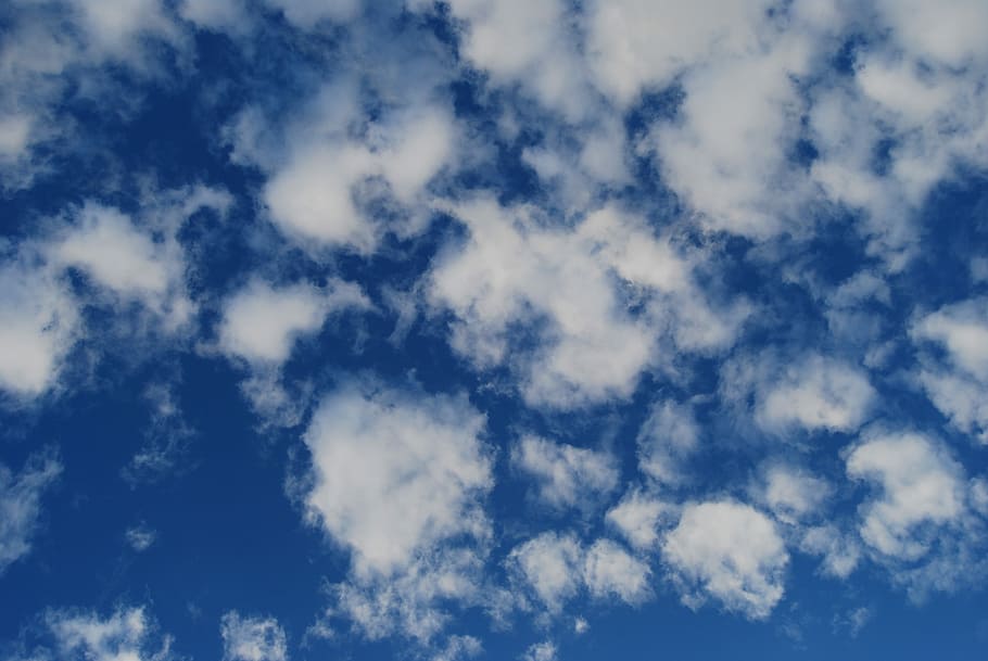 Blue, Skies, Blue Sky, White, Cloud, blue, skies, white, cloud, cloudscape, sun, backgrounds