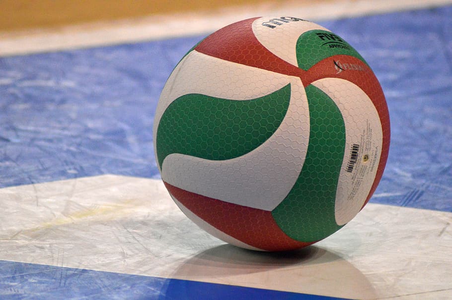sport, volleyball, the ball, the pitch, game, activity, match, close-up, focus on foreground, ball