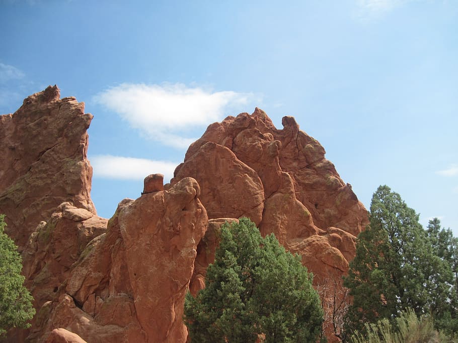 Jardín de los Dioses, Colorado Springs, jardín, roca, naturaleza, formación, geología, cielo, natural, viajes