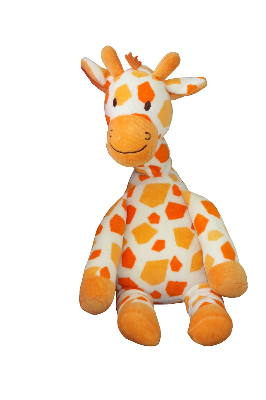 white, orange, red, giraffe, plush, toy, plush toy, giraffe plush toy, stuffed, animal