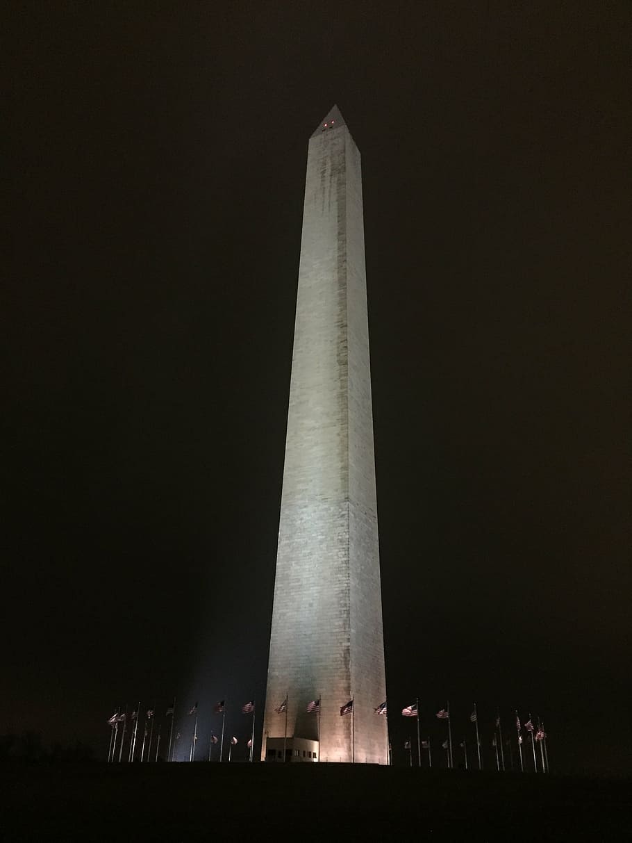 monument, washington, night, america, usa, dc, landmark, national, united, architecture