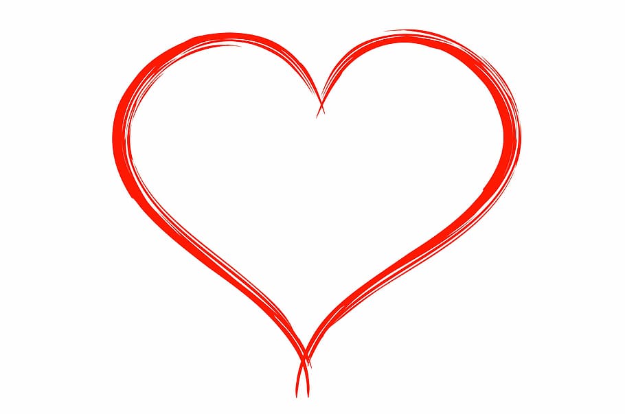 ilustración del corazón rojo, corazón, día de san valentín, amor, sentimiento, felicidad, enamoramiento, corazón colorido, cariño, enamorarse