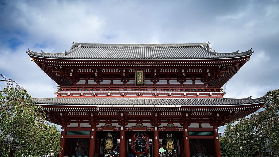 jepang, kuil, tokyo, asia, agama buddha, zaman kuno, pintu masuk, tradisional, sejarah, terkenal