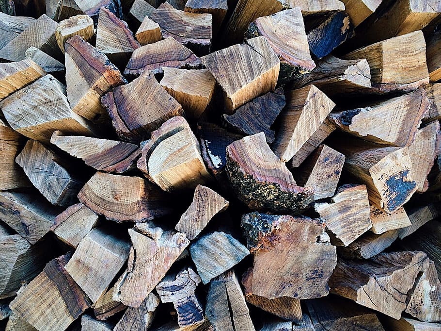Firewood, Split, Cut, Wood, Stack, chopped, full frame, backgrounds, timber, large group of objects