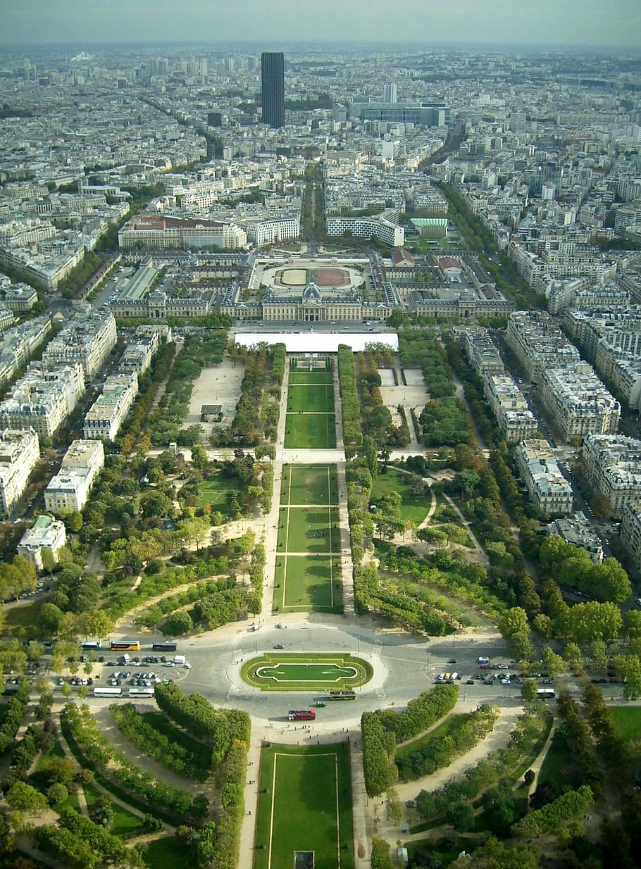 Paris, Torre Eiffel, Atração, vistas da cidade, frança, capital, arquitetura, vista aérea, cidade, exterior do edifício