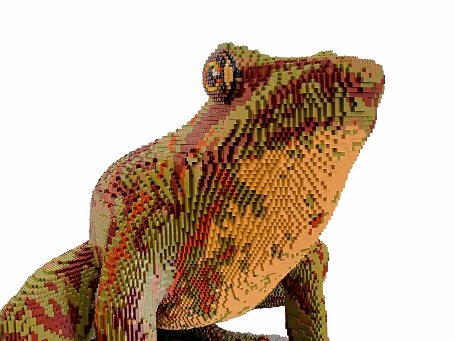 green, maroon, brown, frog illustration, lego, frog, amphibian, brick, block, toy