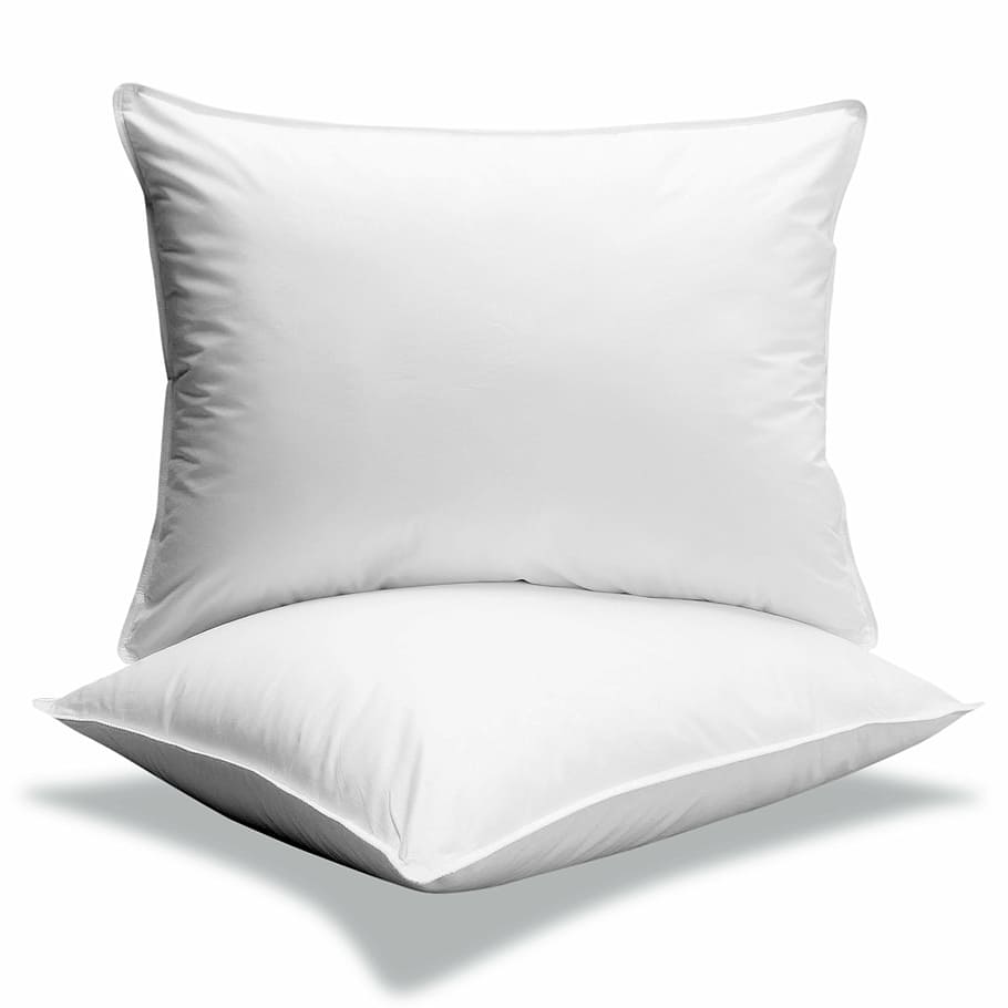 two, white, throw, pillows, pillow, sleep, dream, comfortable, bedroom, bedtime