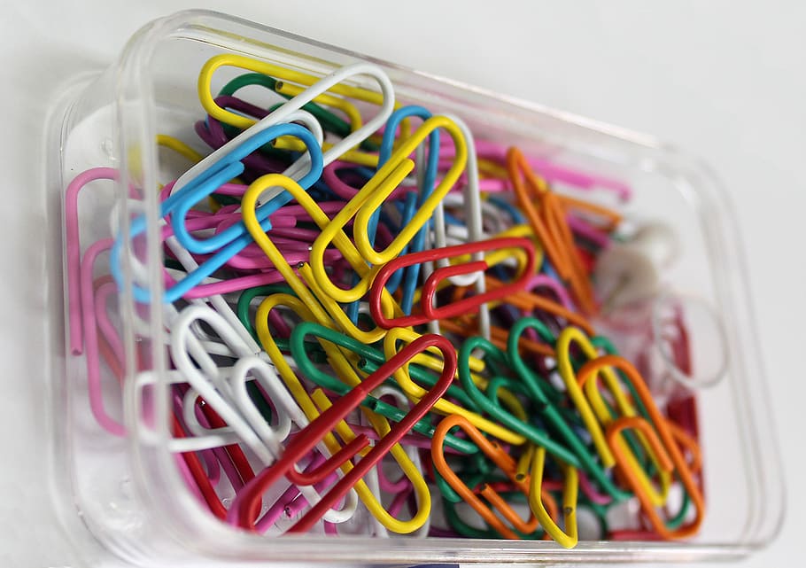 paper clips, clips, office, note, paperclip, equipment, stationery, document, attachment, business